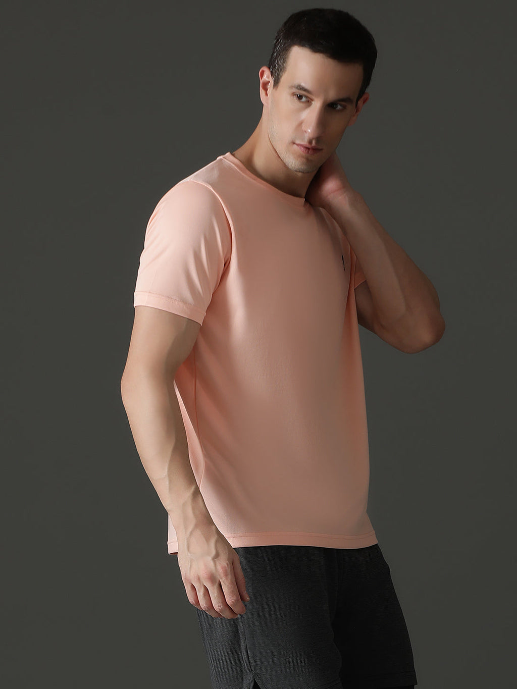 Round Neck Half Sleeve Slim Fit Casual Wear T-Shirt