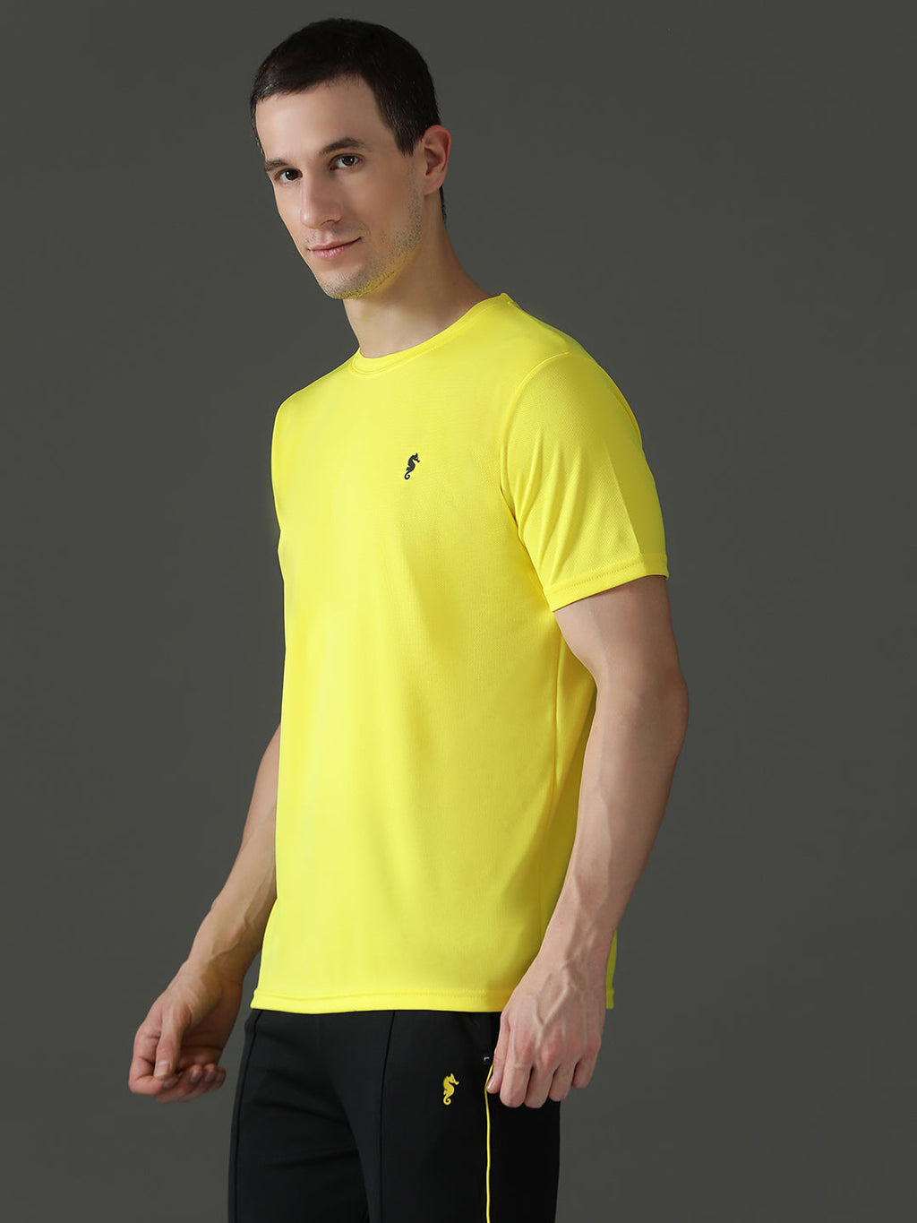 Slim Fit Half Sleeve Round Neck T-Shirt