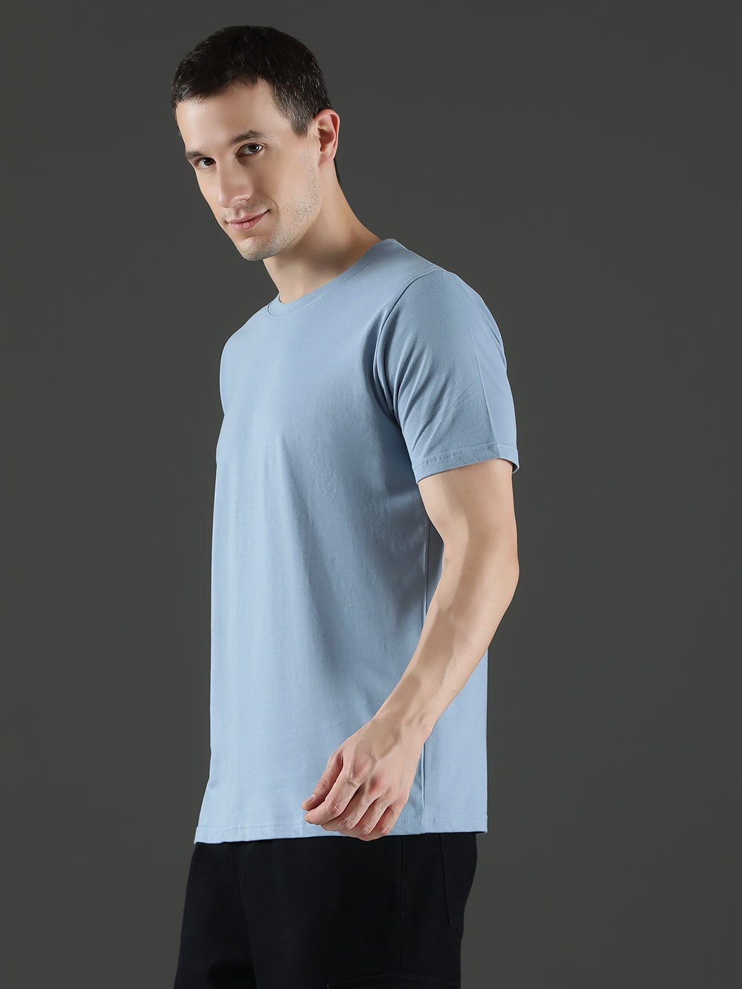 Single Jersey Round Neck Regular Fit Half Sleeve Casual T-Shirt