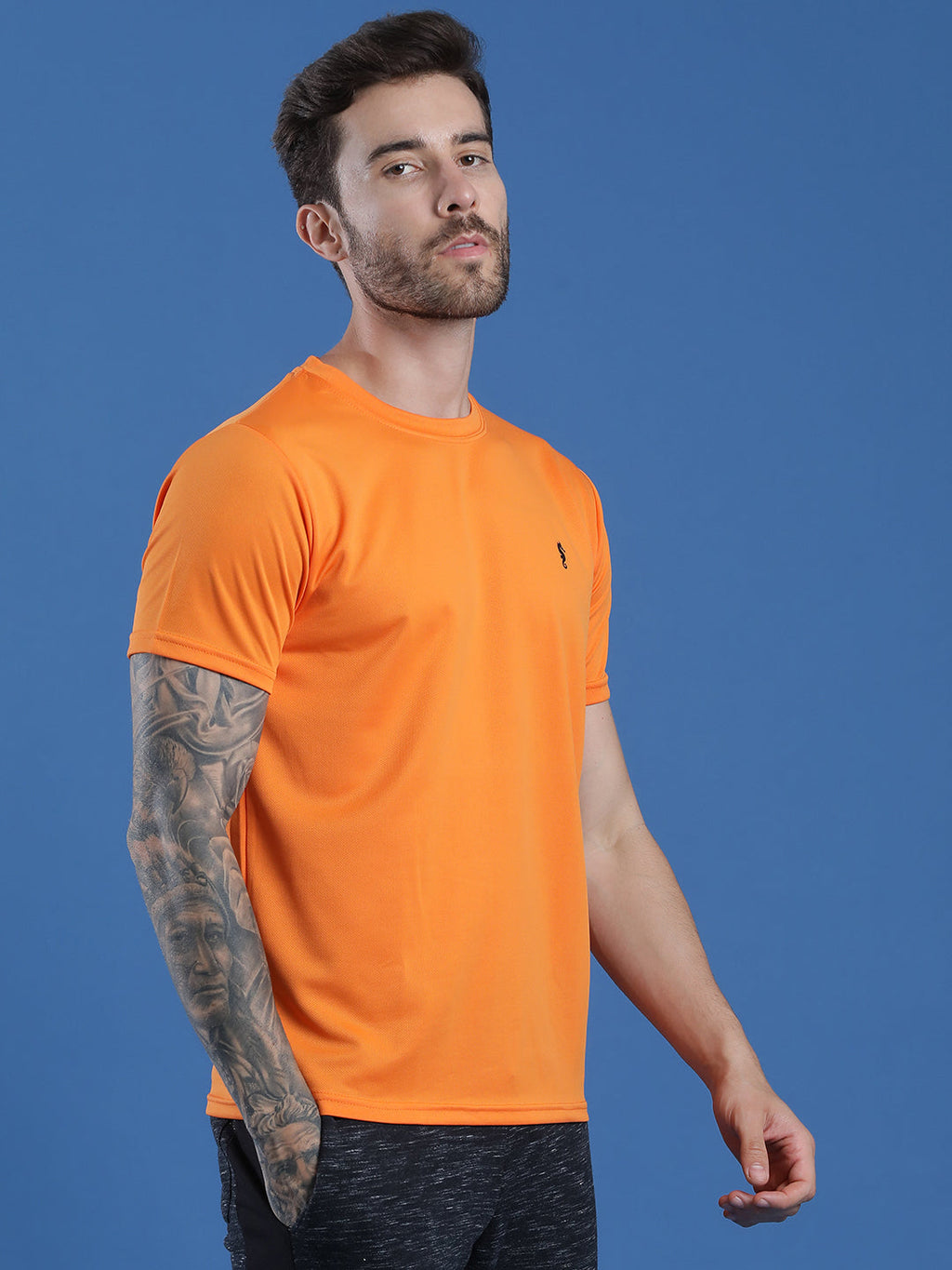 Slim Fit Half Sleeve Round Neck T-Shirt