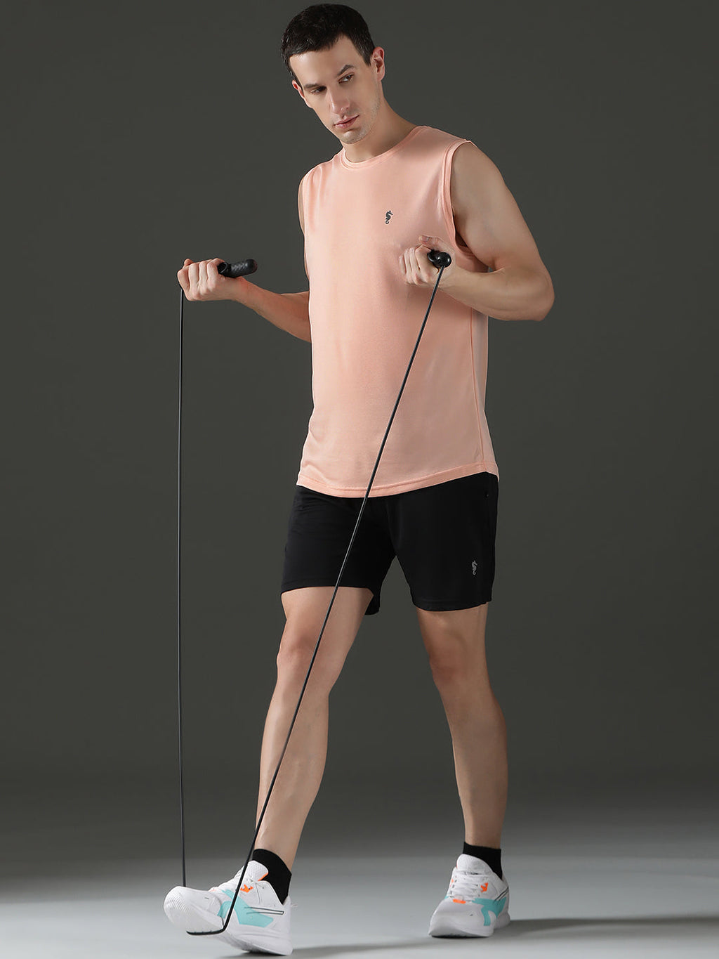 Sleeveless Sweat-Absorbing Gym Co-Ord Set with Pockets.