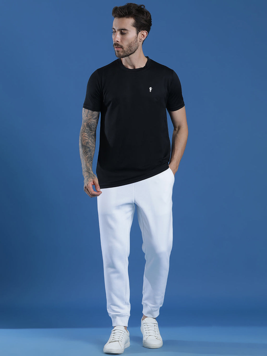 Slim Fit Half Sleeve Round Neck T-Shirt