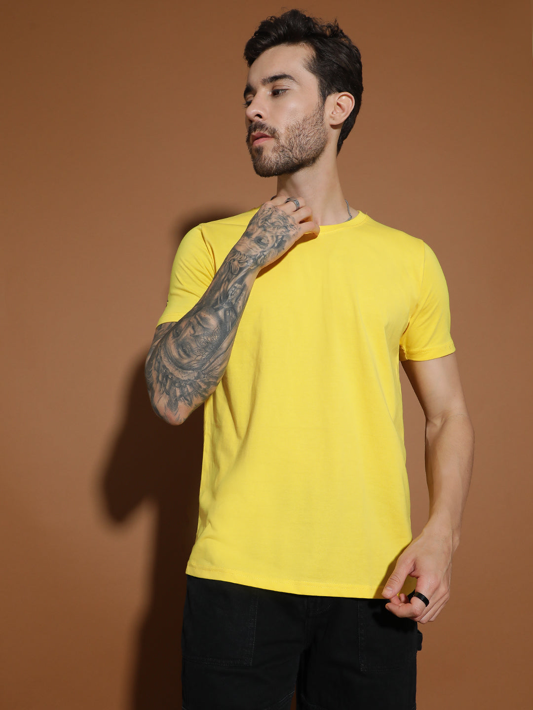 Single Jersey Round Neck Regular Fit Half Sleeve Casual T-Shirt