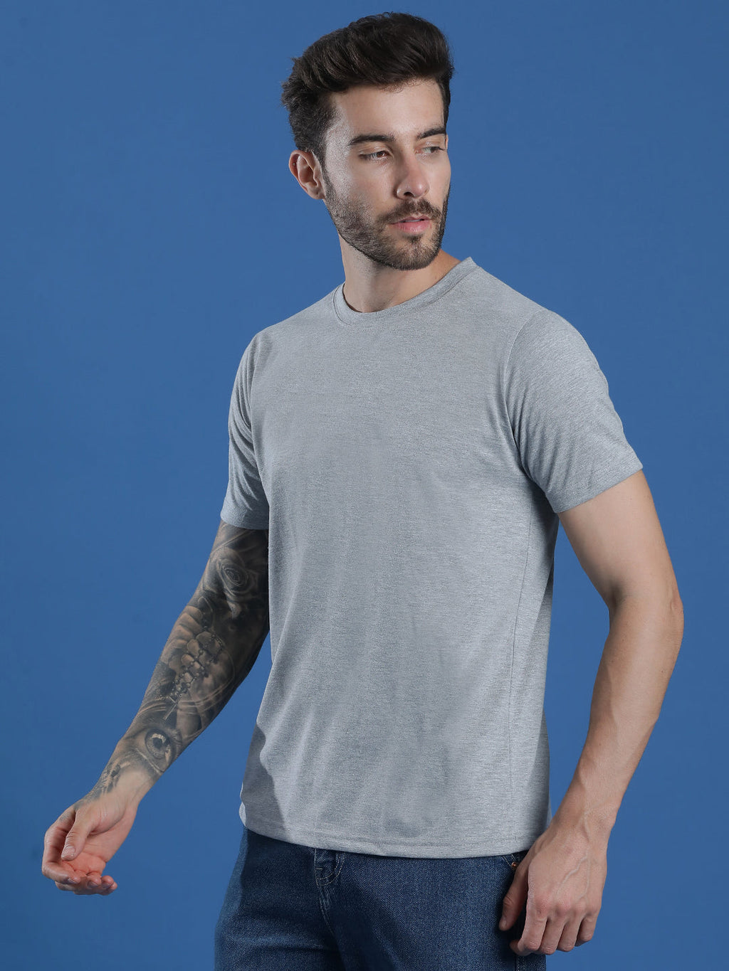 Single Jersey Round Neck Regular Fit Half Sleeve Casual T-Shirt