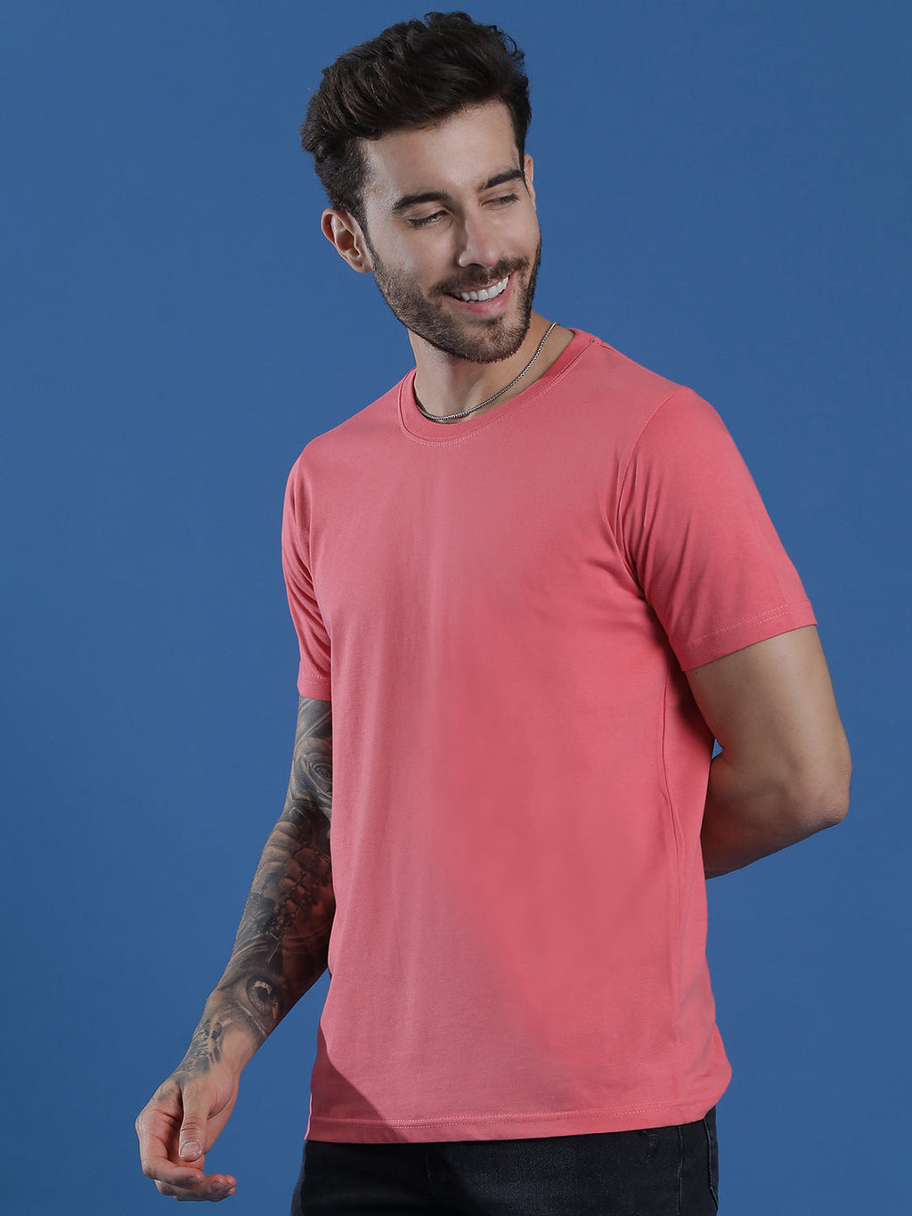 Single Jersey Round Neck Regular Fit Half Sleeve Casual T-Shirt