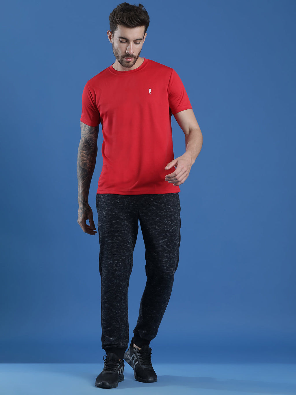 Slim Fit Half Sleeve Round Neck T-Shirt