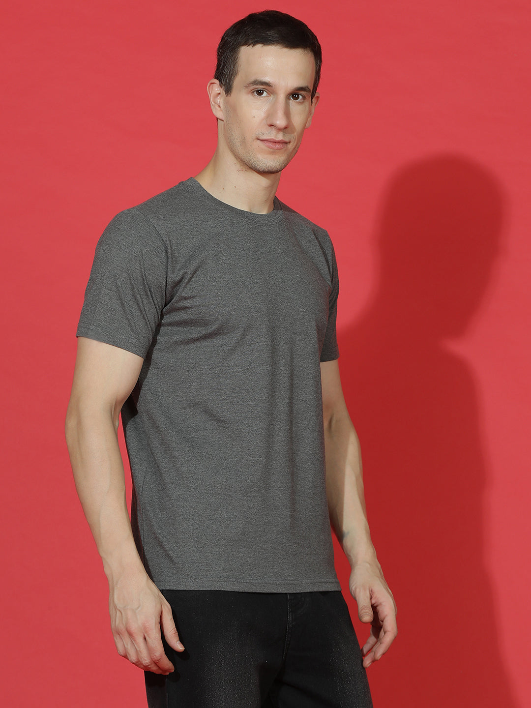 Single Jersey Round Neck Regular Fit Half Sleeve Casual T-Shirt