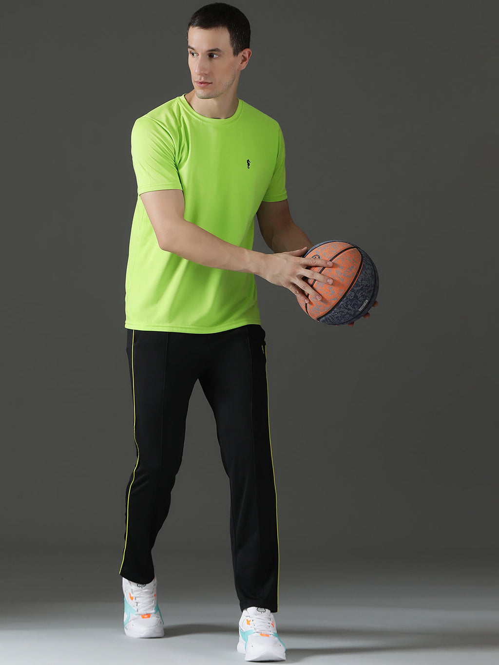 Slim Fit Half Sleeve Round Neck T-Shirt