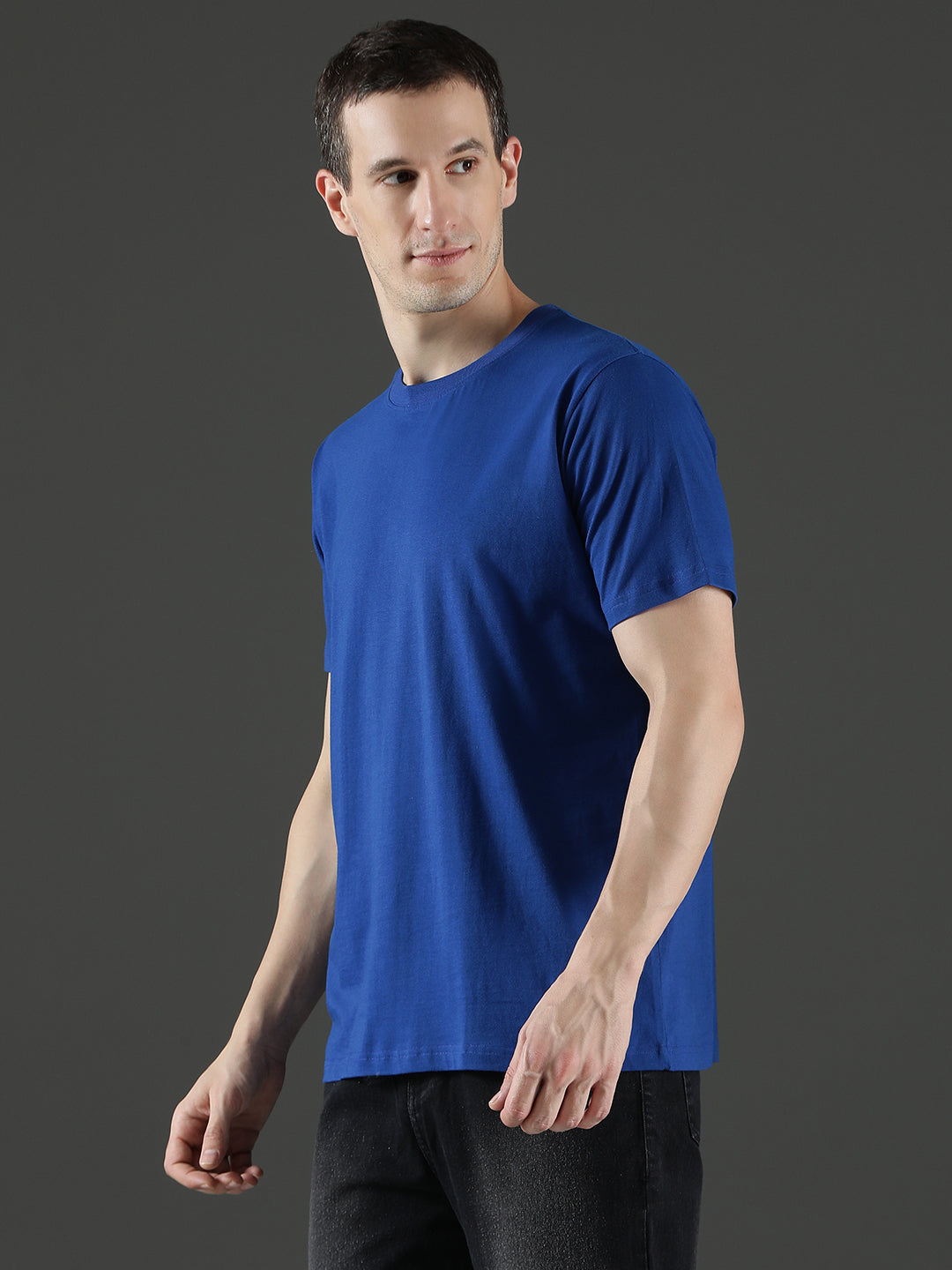 Single Jersey Round Neck Regular Fit Half Sleeve Casual T-Shirt