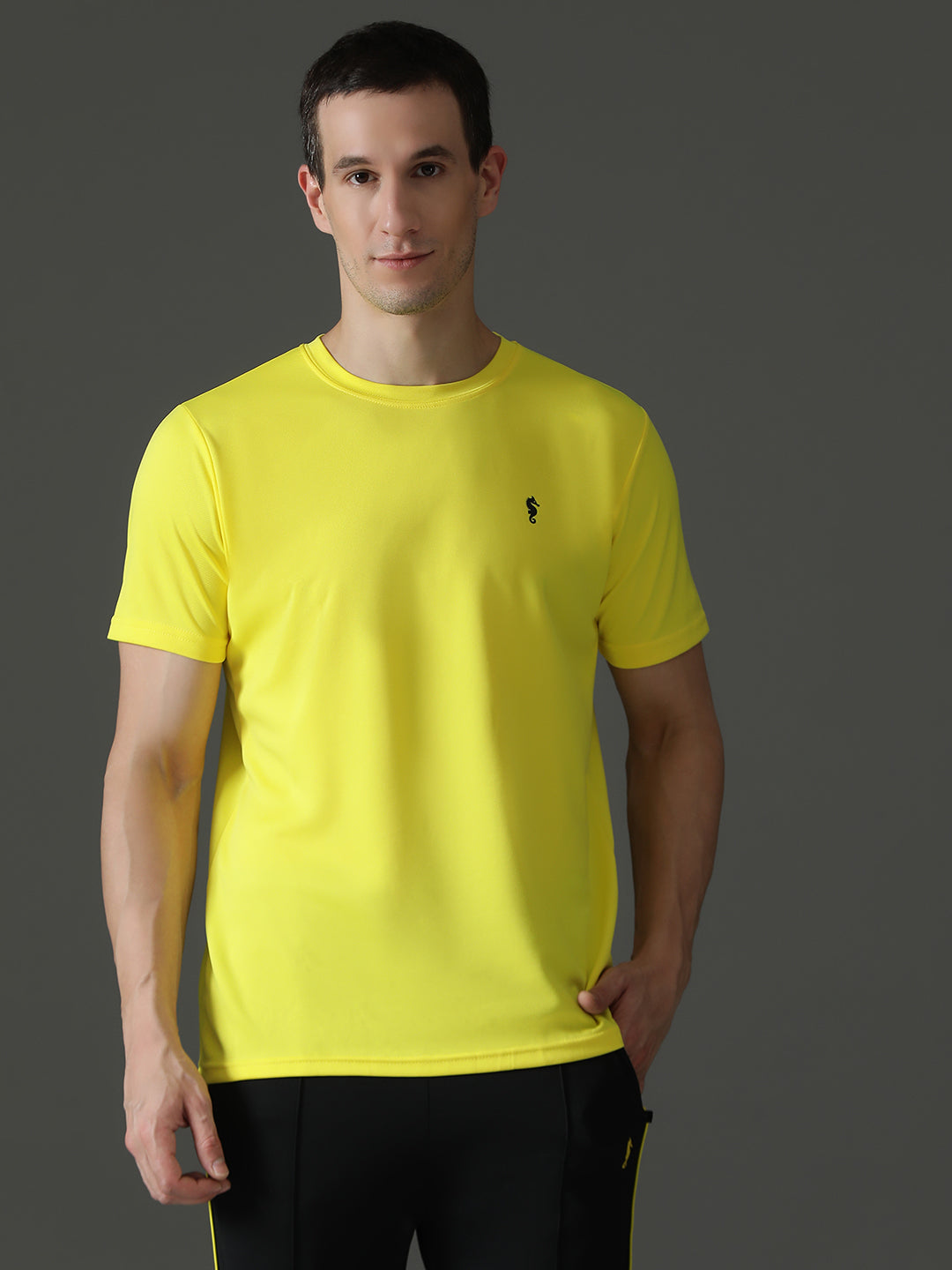 Slim Fit Half Sleeve Round Neck T-Shirt