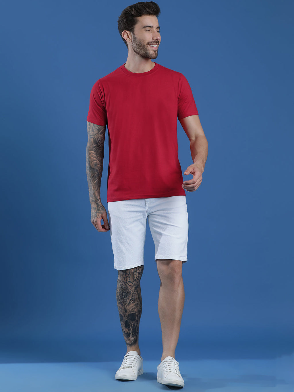 Single Jersey Round Neck Regular Fit Half Sleeve Casual T-Shirt