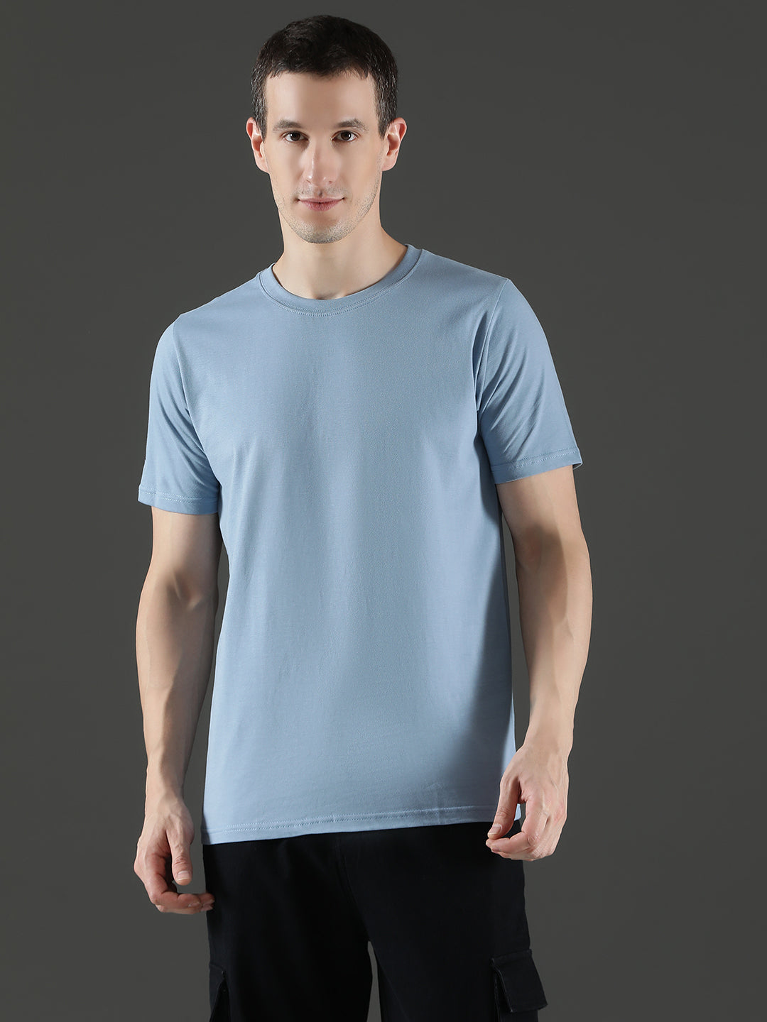 Single Jersey Round Neck Regular Fit Half Sleeve Casual T-Shirt