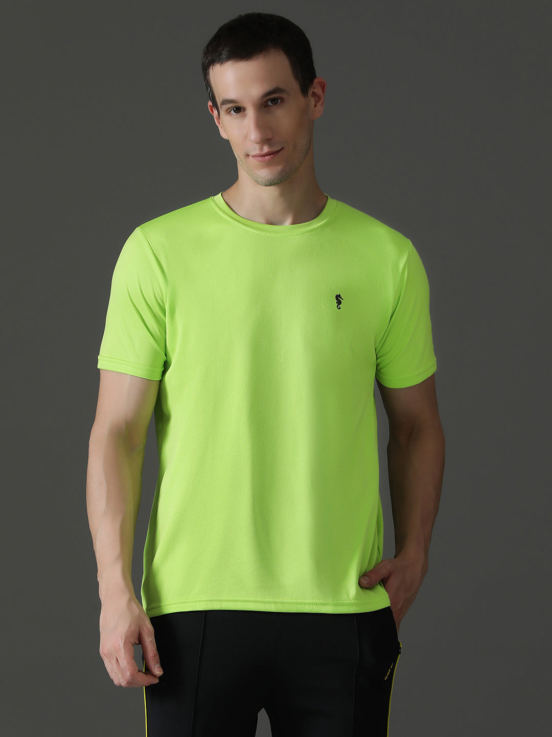 Slim Fit Half Sleeve Round Neck T-Shirt