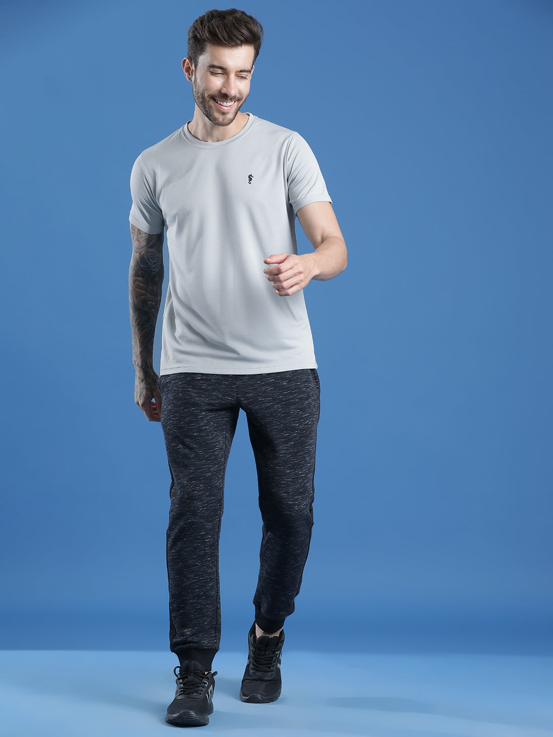 Slim Fit Half Sleeve Round Neck T-Shirt