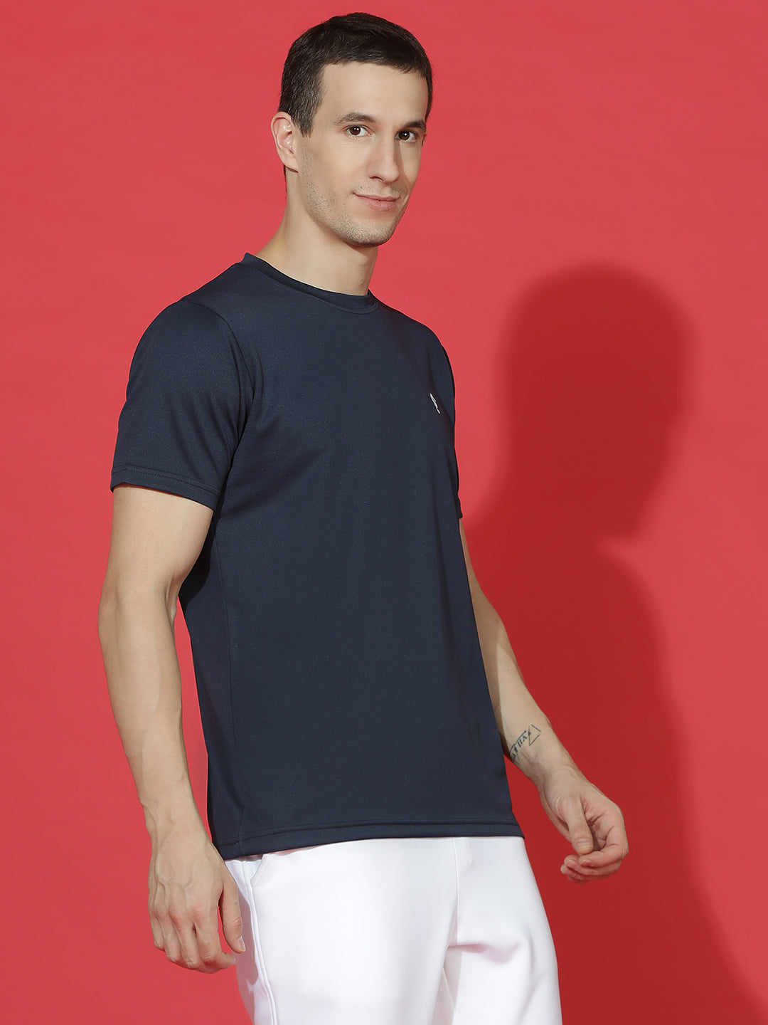 Slim Fit Half Sleeve Round Neck T-Shirt