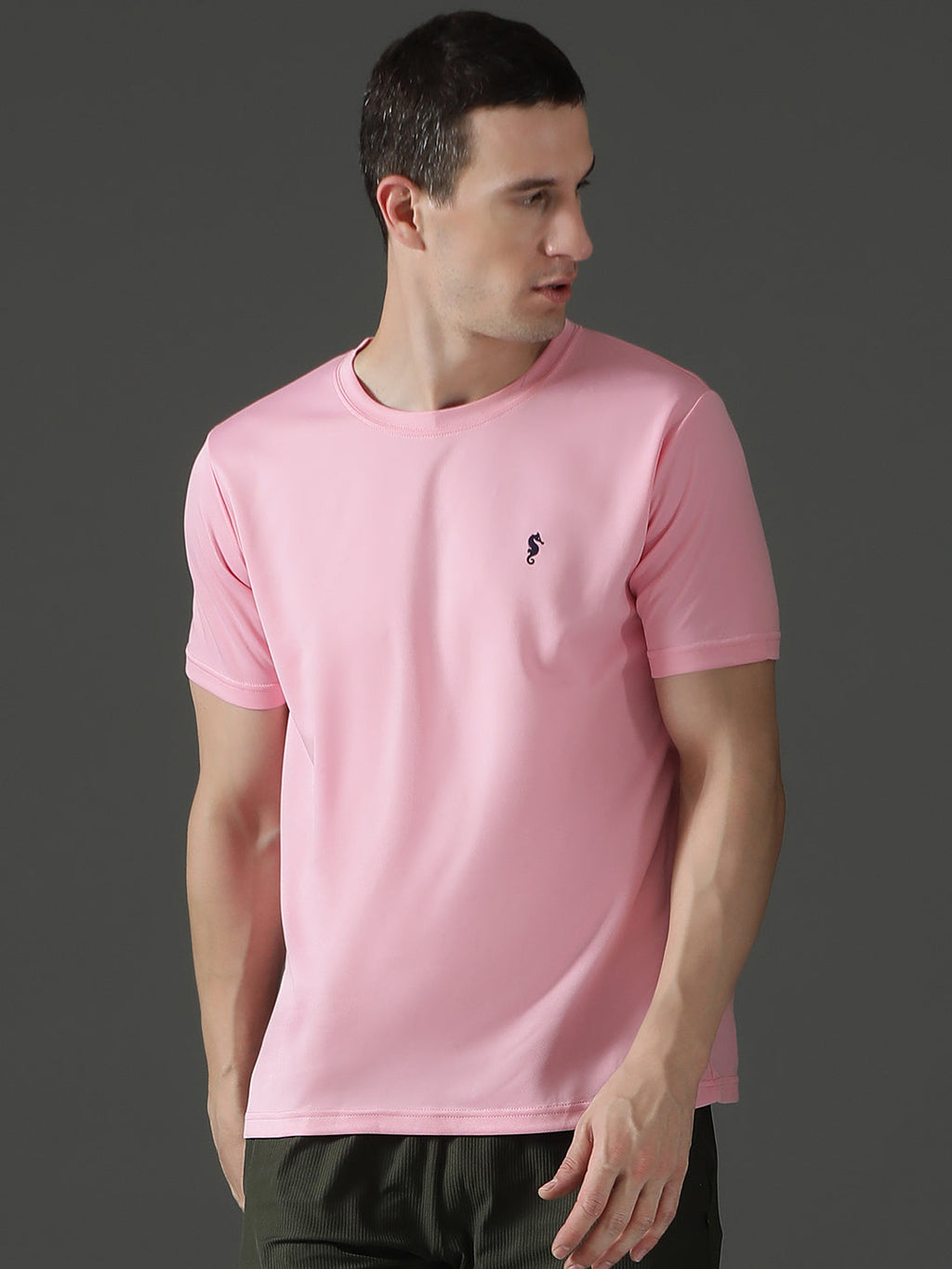 Round Neck Half Sleeve Slim Fit Casual Wear T-Shirt