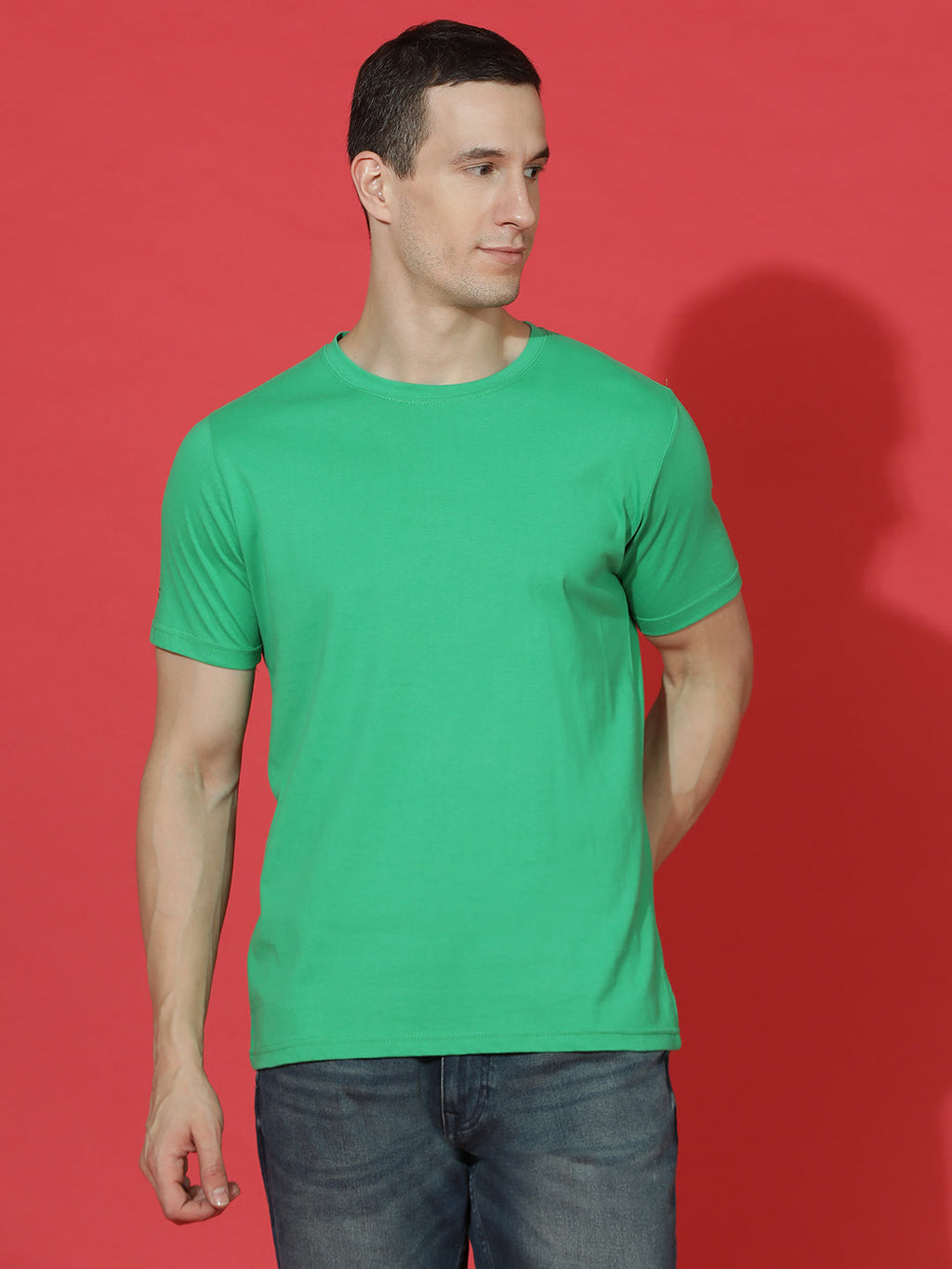 Single Jersey Round Neck Regular Fit Half Sleeve Casual T-Shirt