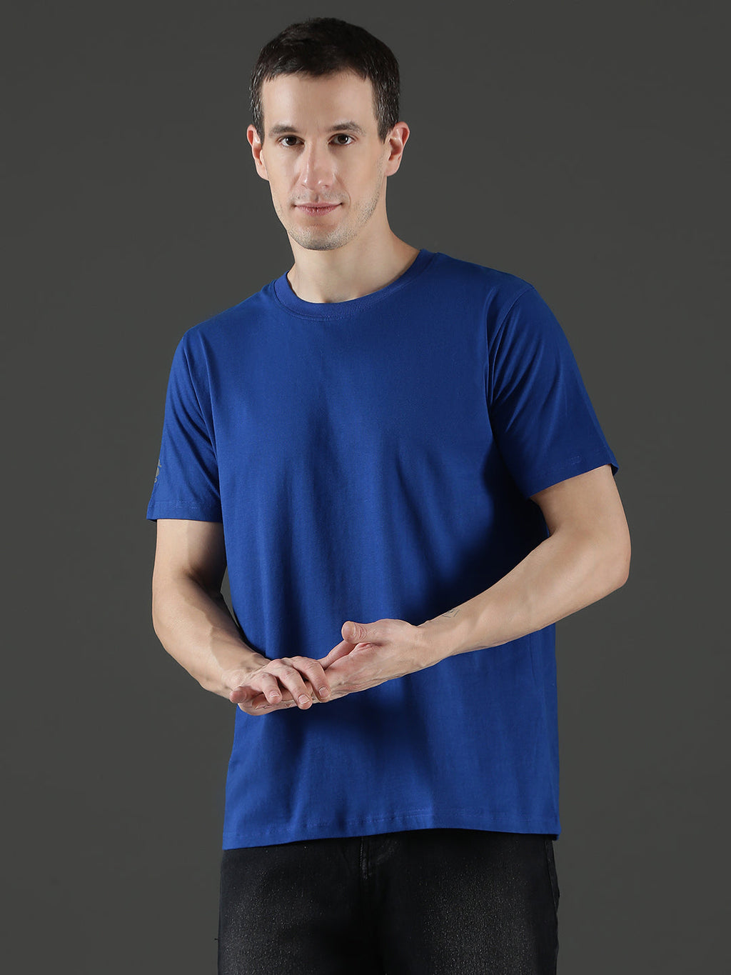 Single Jersey Round Neck Regular Fit Half Sleeve Casual T-Shirt