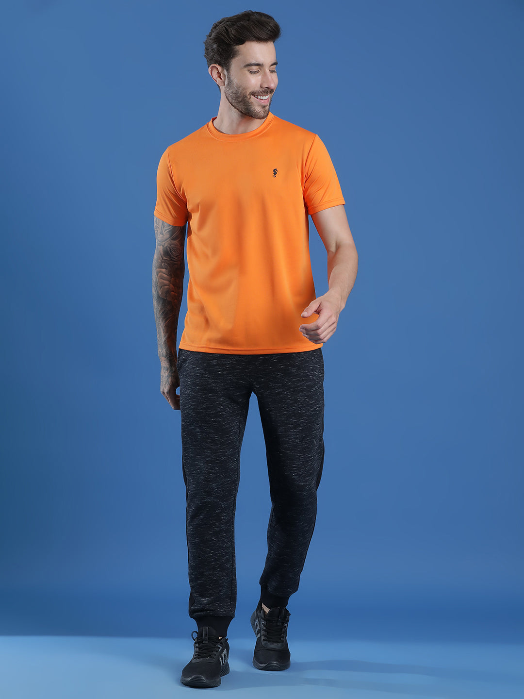 Slim Fit Half Sleeve Round Neck T-Shirt
