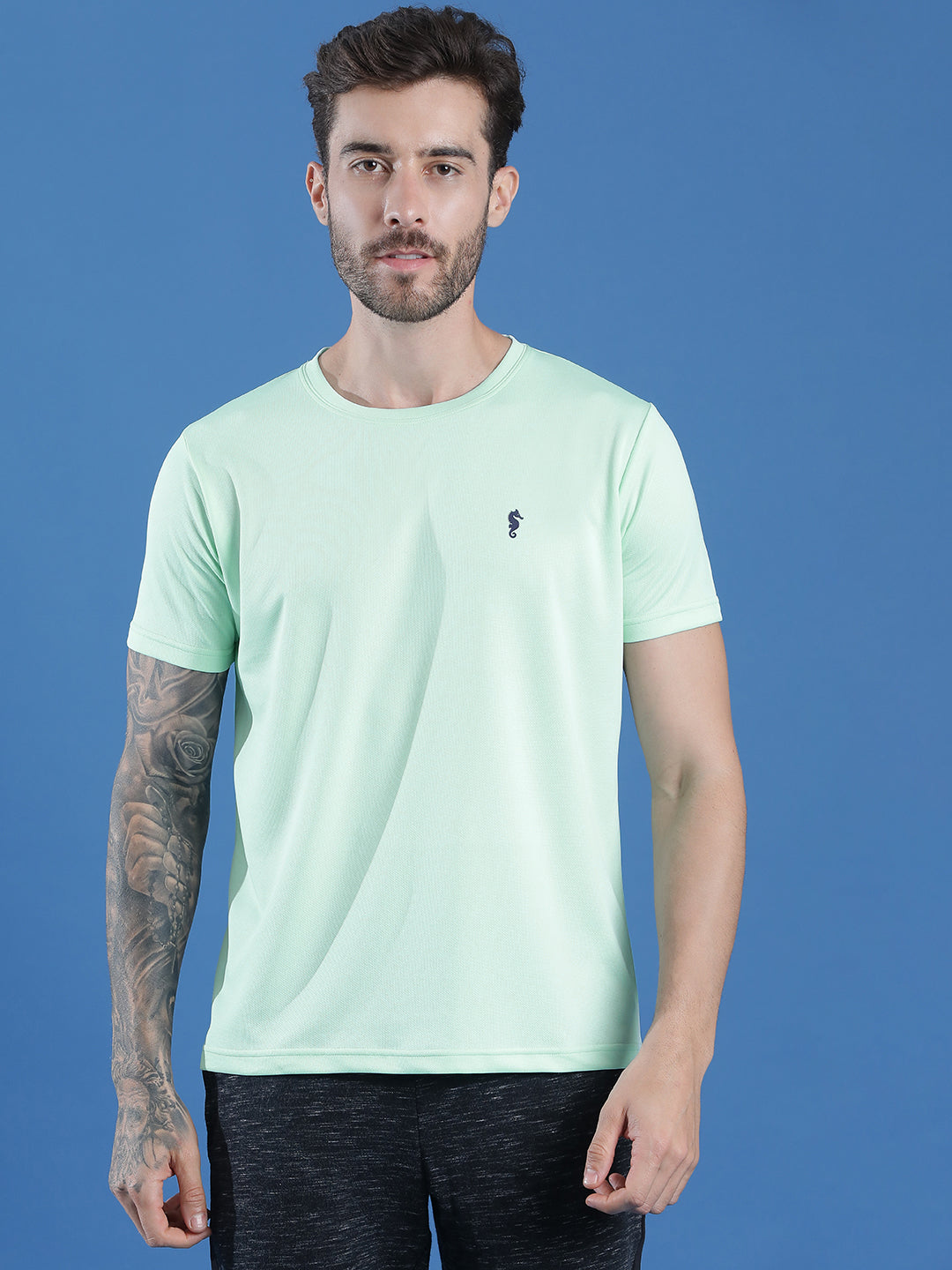 Round Neck Half Sleeve Slim Fit Casual Wear T-Shirt