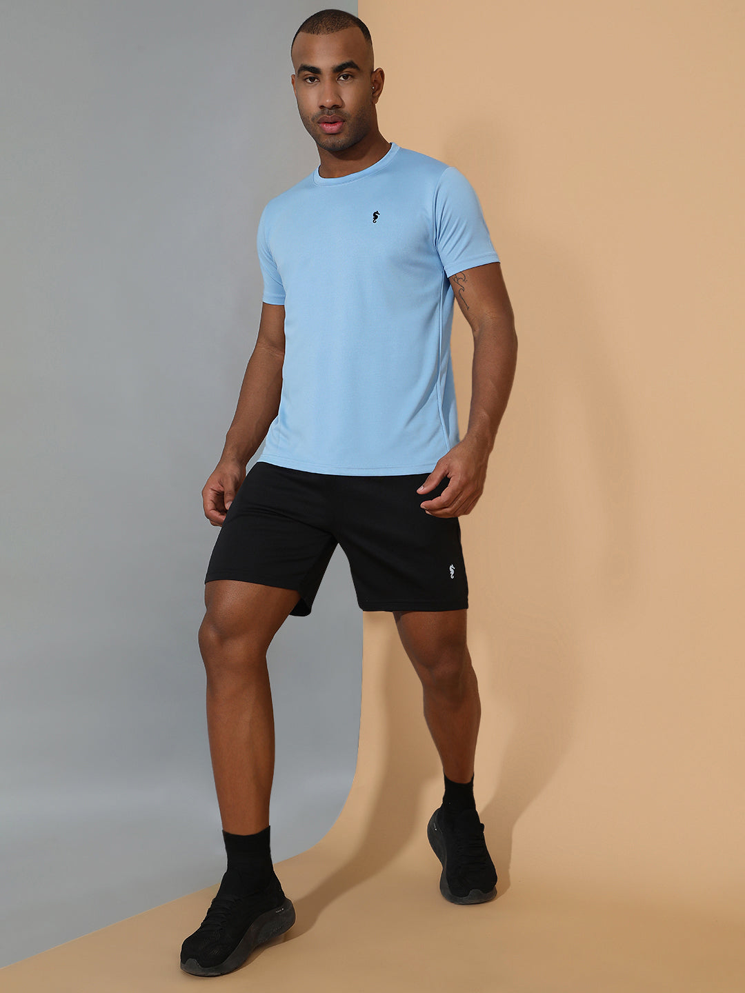 Slim Fit Half Sleeve Round Neck T-Shirt