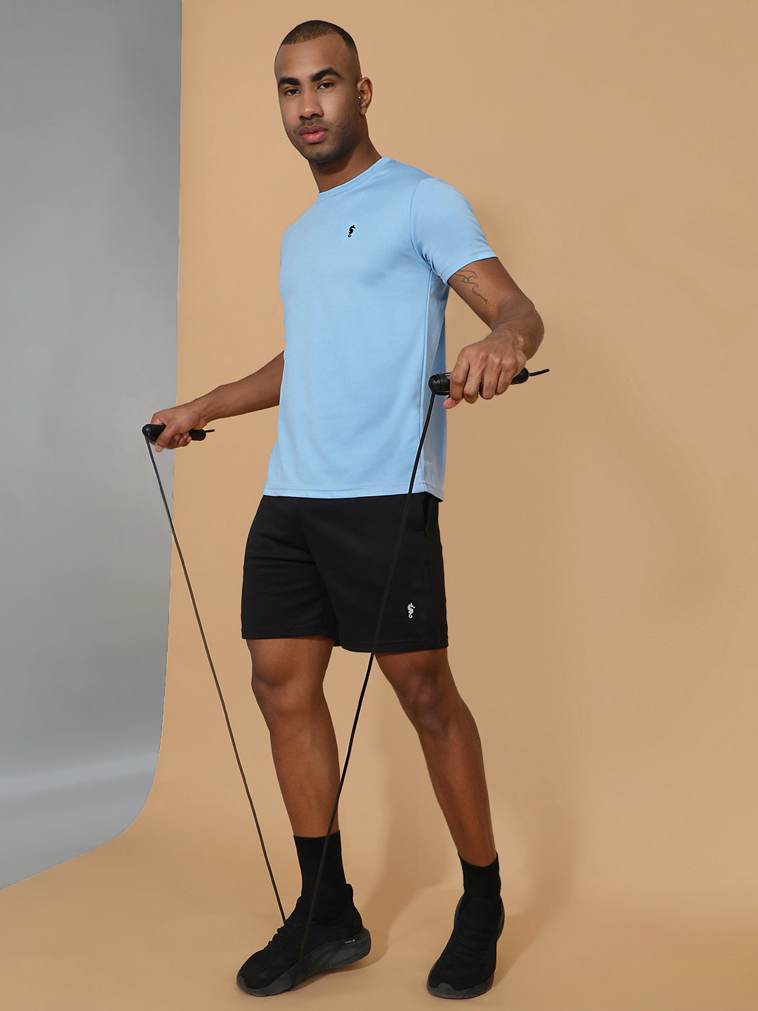 Slim Fit Half Sleeve Round Neck T-Shirt