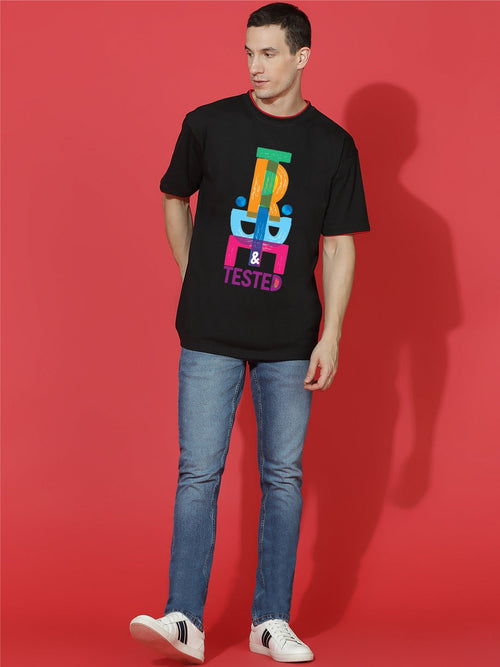Breezer Tribe Oversized Printed Drop Shoulder T-Shirt