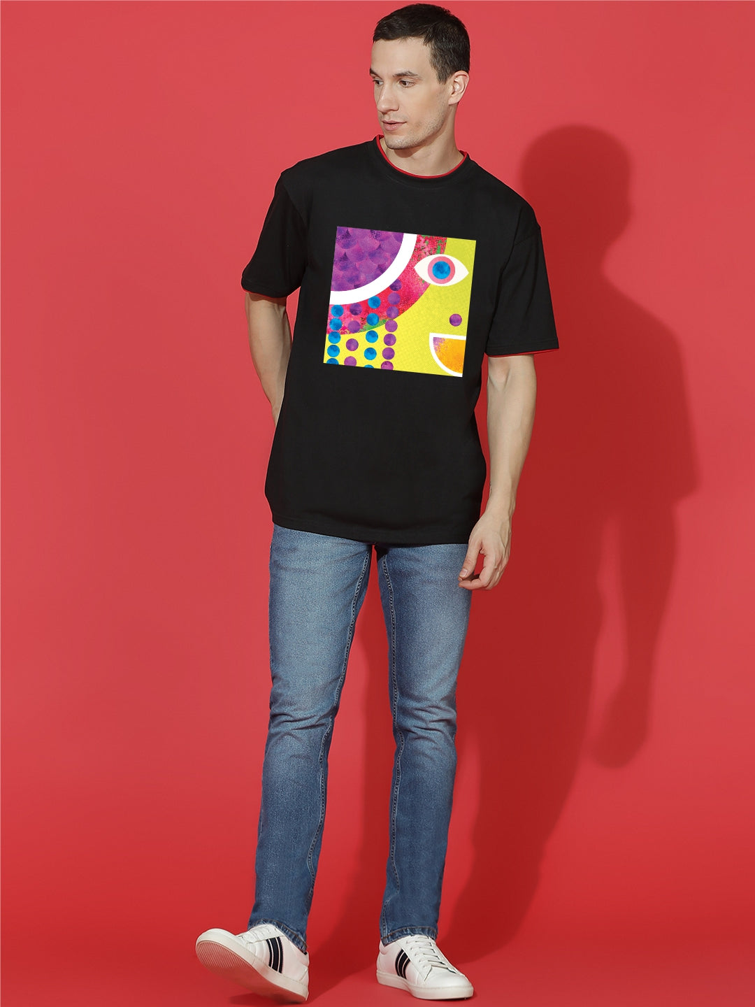 Breezer Tribe Oversized Printed Drop Shoulder T-Shirt