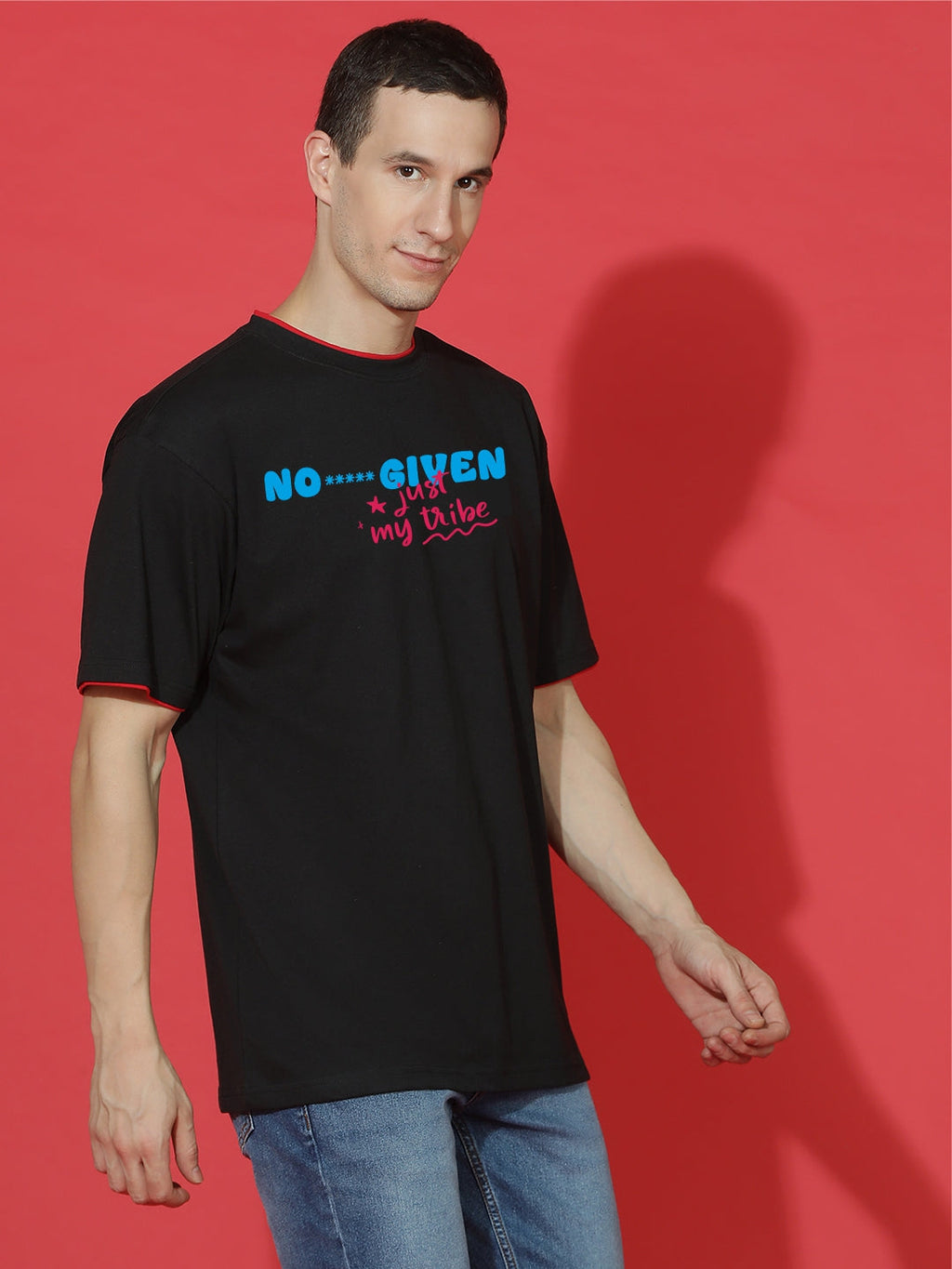 Breezer Tribe Oversized Printed Drop Shoulder T-Shirt