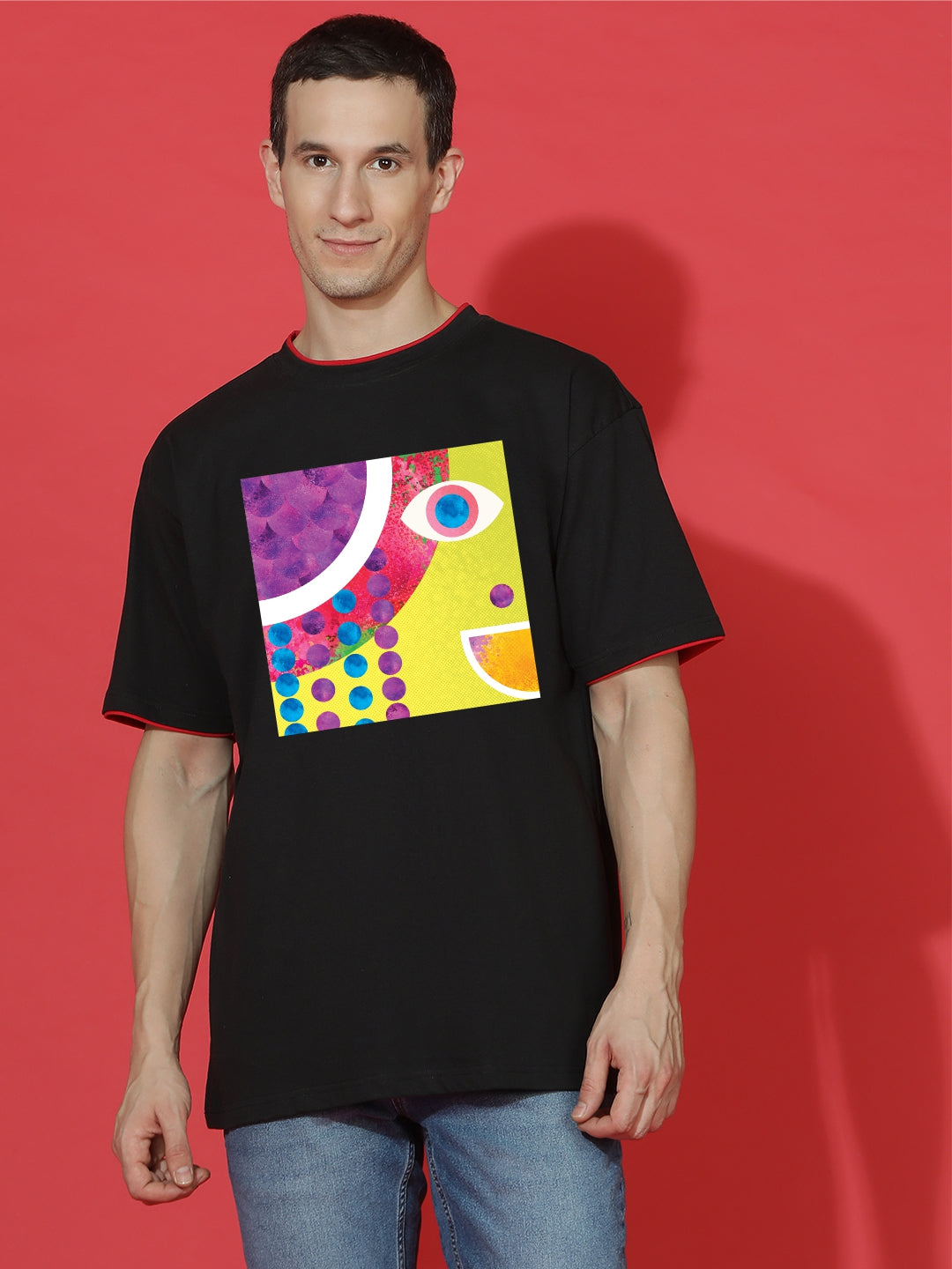 Breezer Tribe Oversized Printed Drop Shoulder T-Shirt
