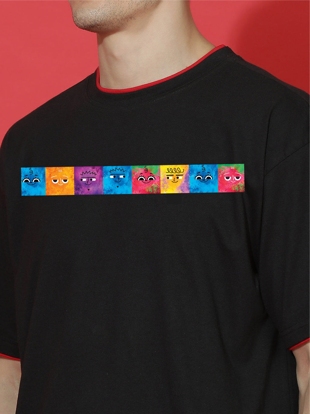 Breezer Tribe Oversized Printed Drop Shoulder T-Shirt