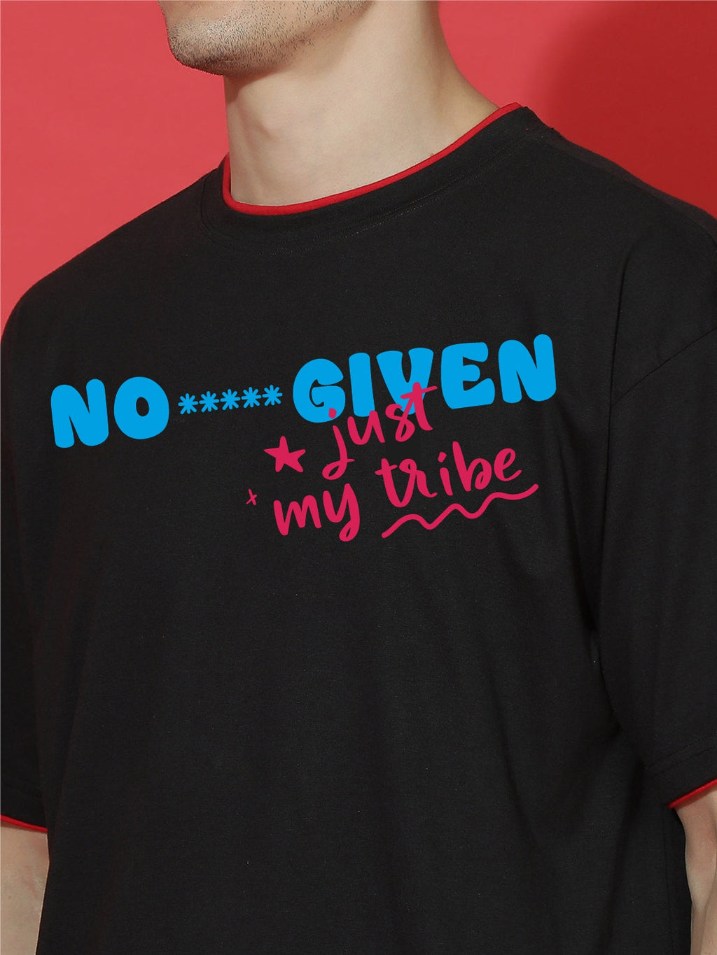 Breezer Tribe Oversized Printed Drop Shoulder T-Shirt