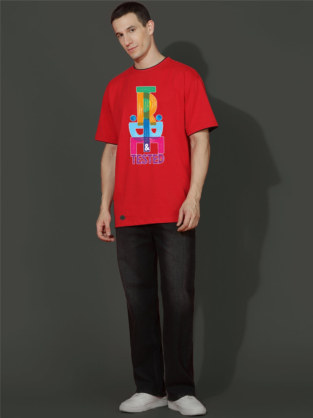 Breezer Tribe Oversized Printed Drop Shoulder T-Shirt