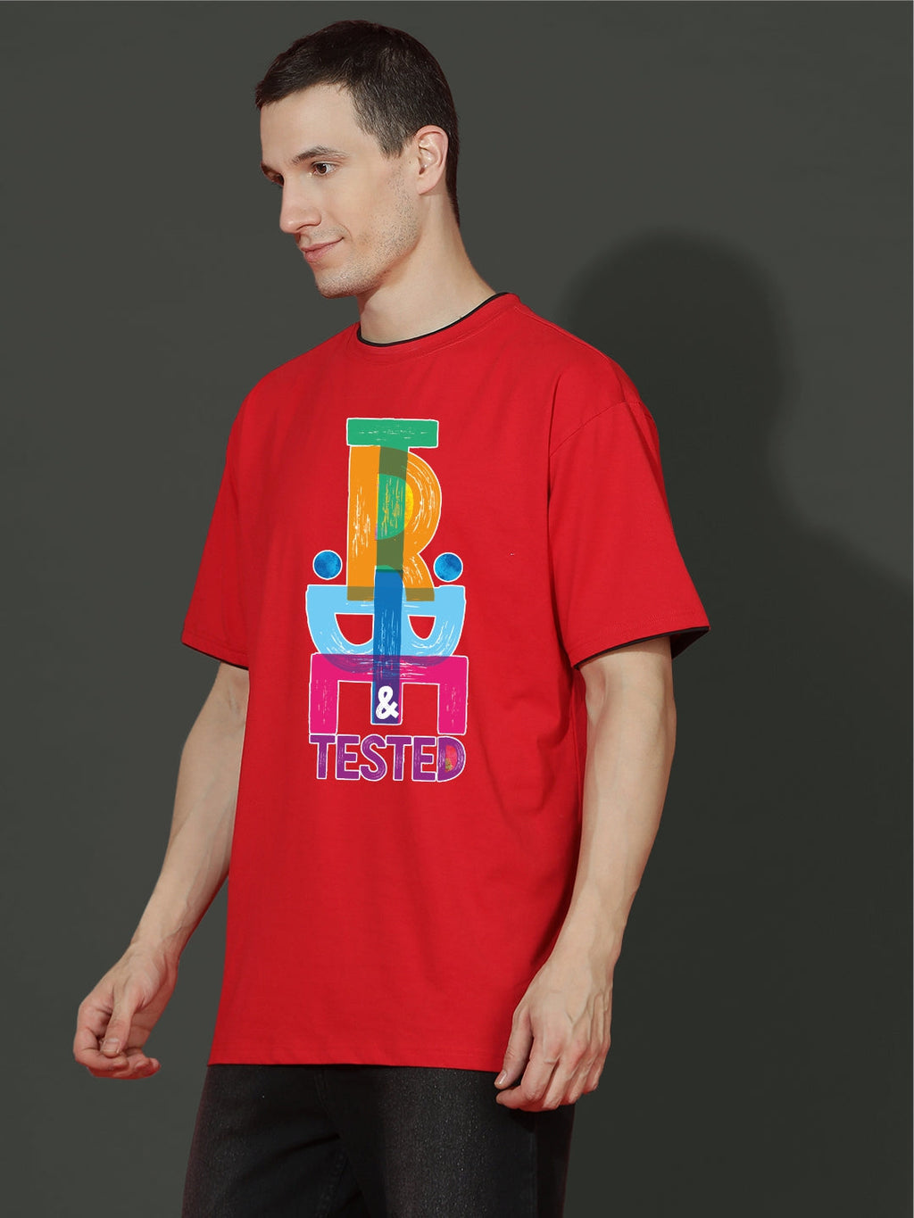 Breezer Tribe Oversized Printed Drop Shoulder T-Shirt