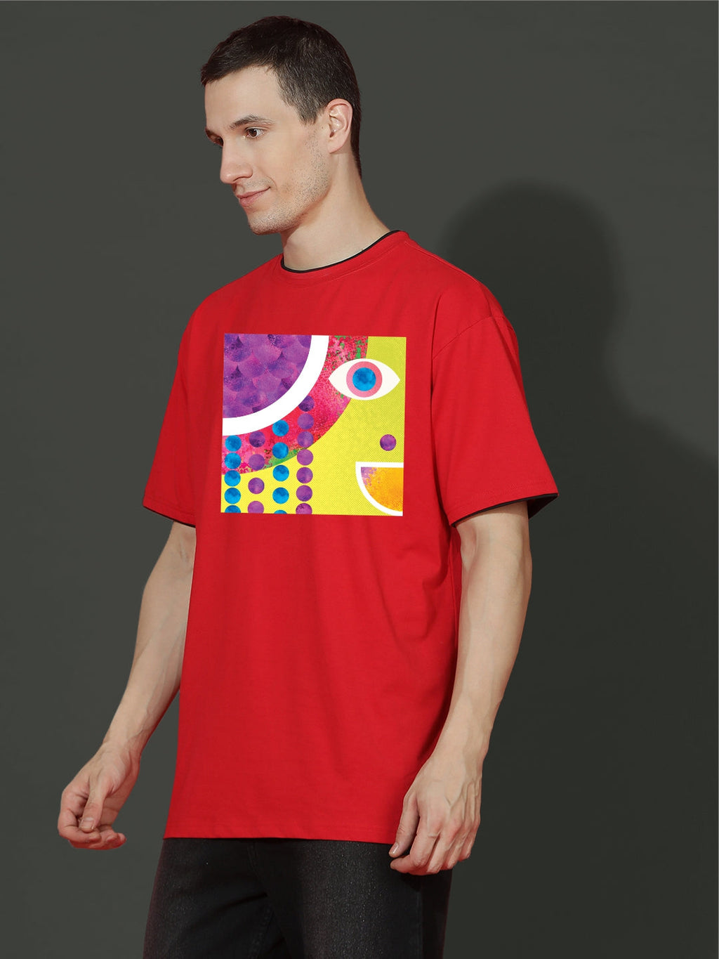 Breezer Tribe Oversized Printed Drop Shoulder T-Shirt