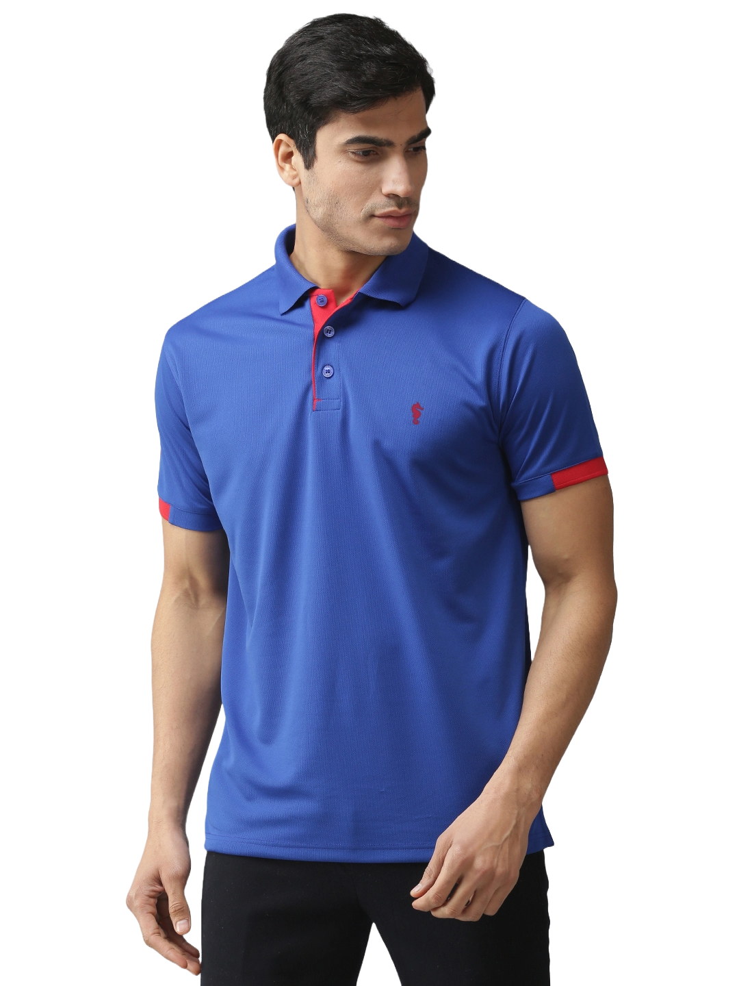 Slim Fit Polo Neck Half Sleeve T-Shirt