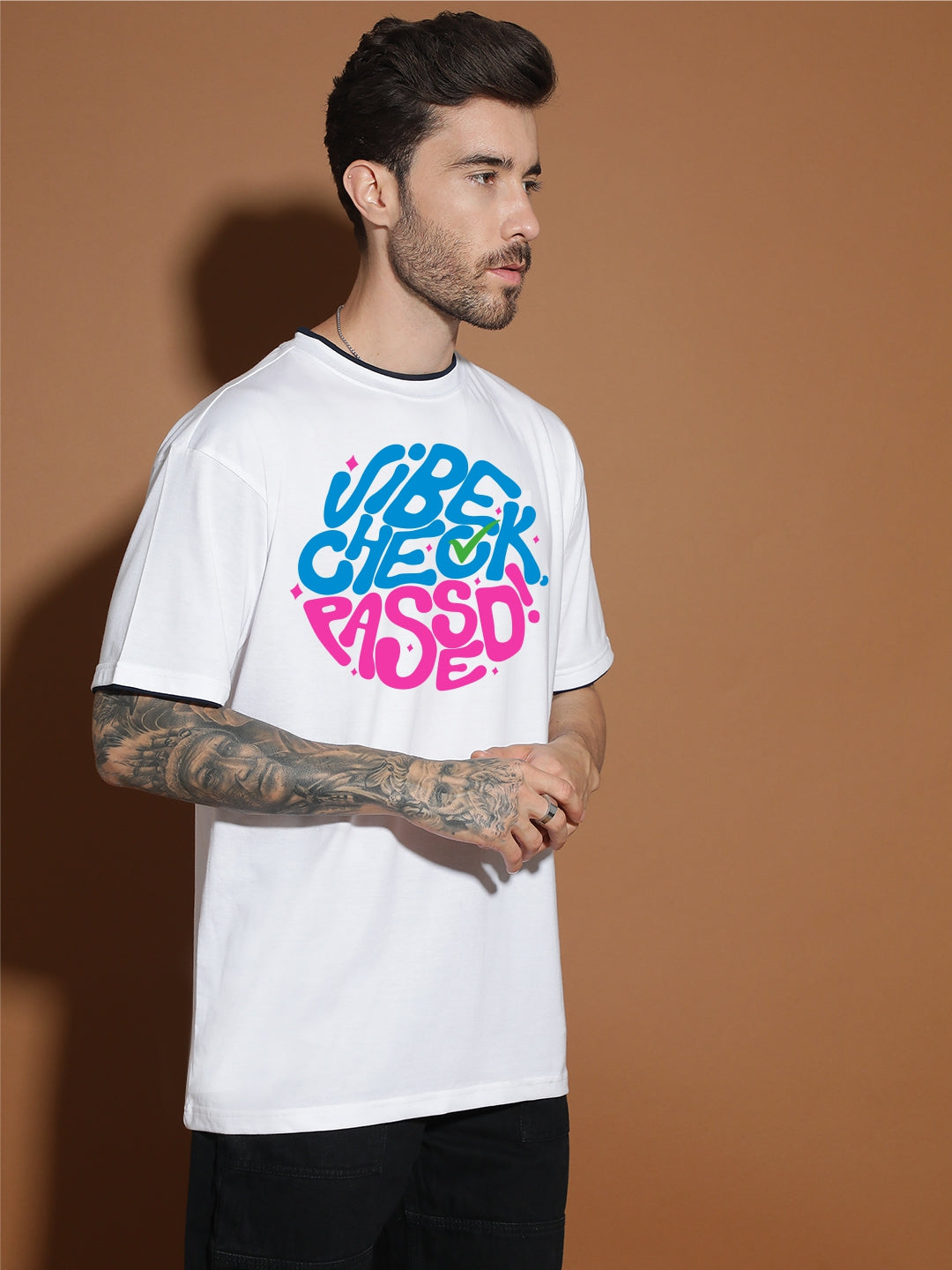 Breezer Tribe Oversized Printed Drop Shoulder T-Shirt