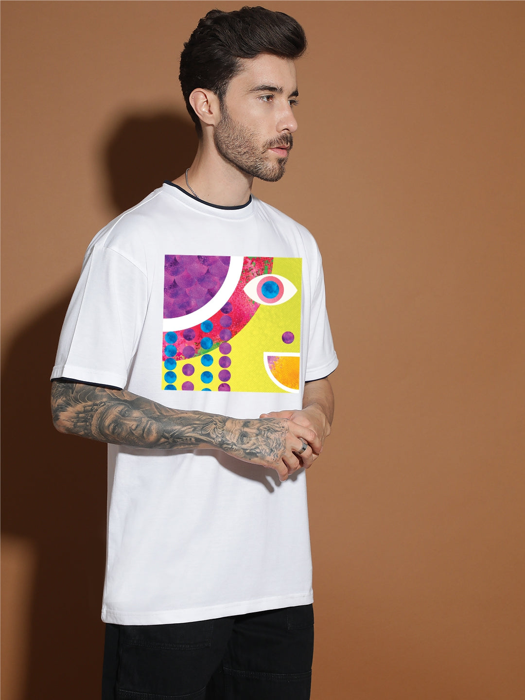Breezer Tribe Oversized Printed Drop Shoulder T-Shirt