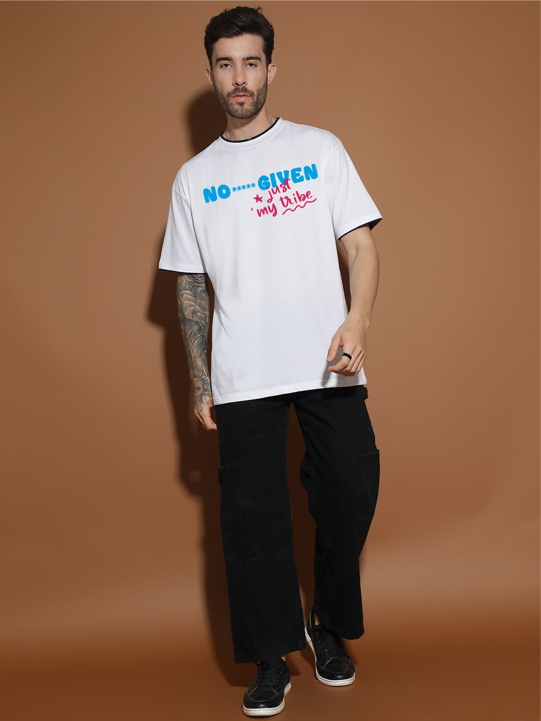 Breezer Tribe Oversized Printed Drop Shoulder T-Shirt