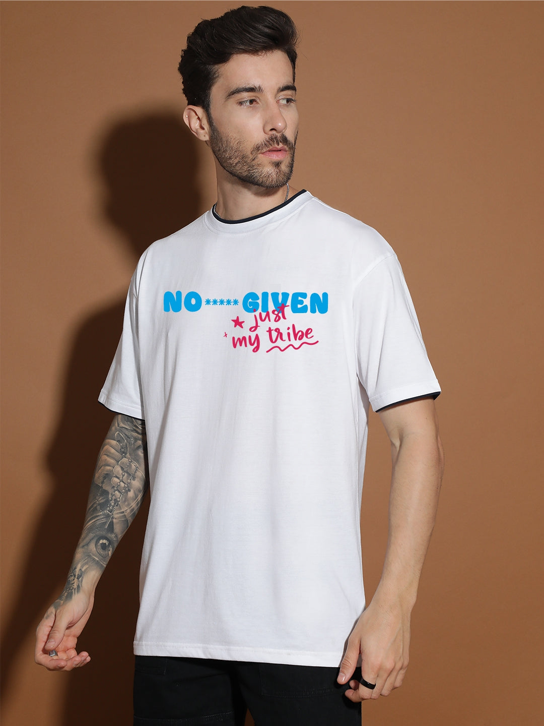 Breezer Tribe Oversized Printed Drop Shoulder T-Shirt
