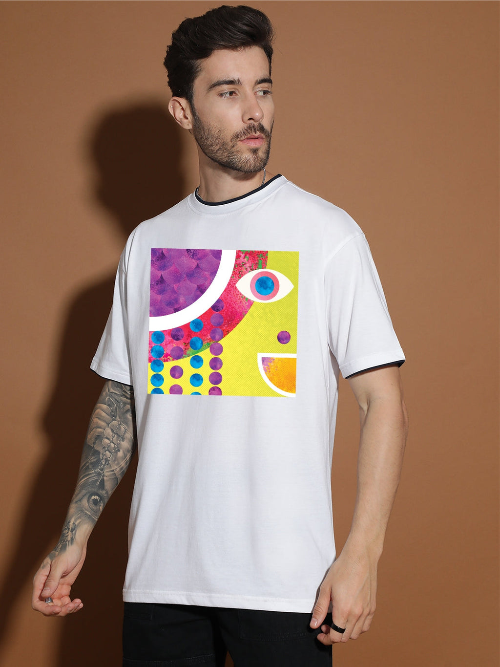 Breezer Tribe Oversized Printed Drop Shoulder T-Shirt