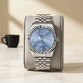 Sky Luxe Silver Stainless Steel Analog Watch for Men -AB55