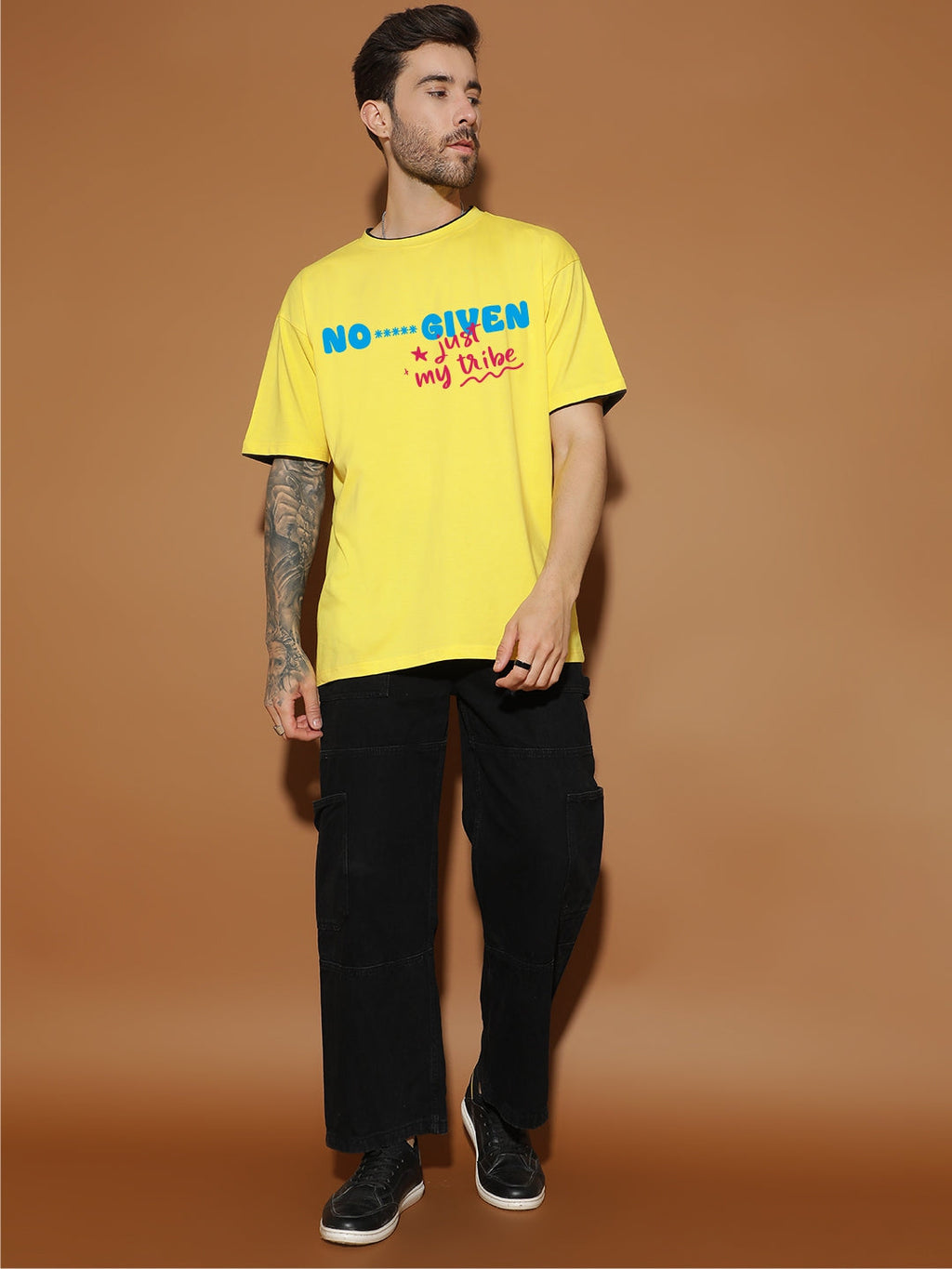 Breezer Tribe Oversized Printed Drop Shoulder T-Shirt