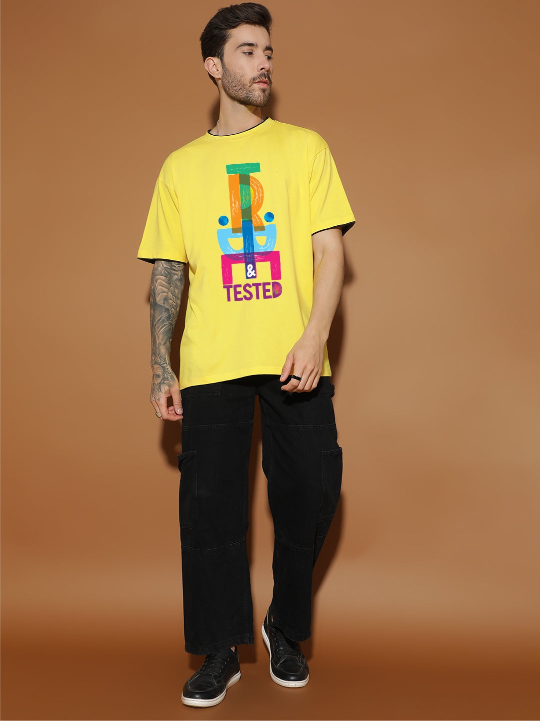 Breezer Tribe Oversized Printed Drop Shoulder T-Shirt