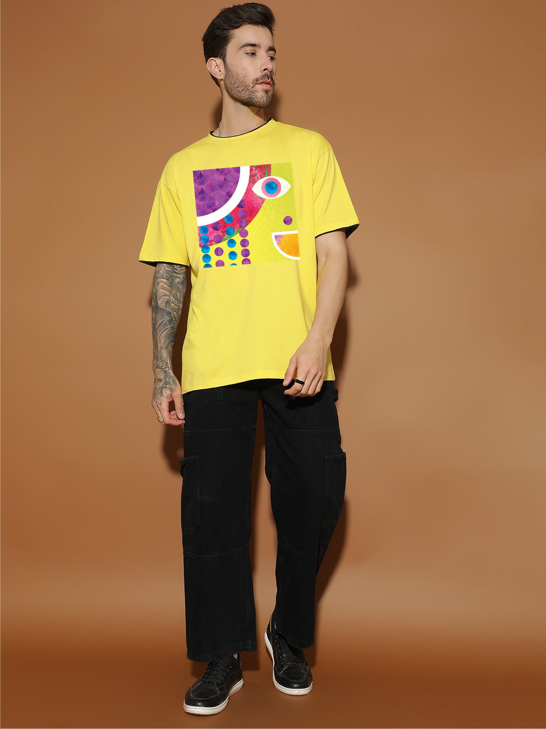 Breezer Tribe Oversized Printed Drop Shoulder T-Shirt