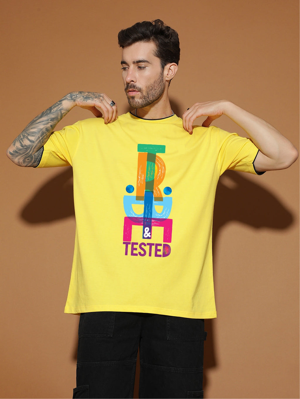 Breezer Tribe Oversized Printed Drop Shoulder T-Shirt