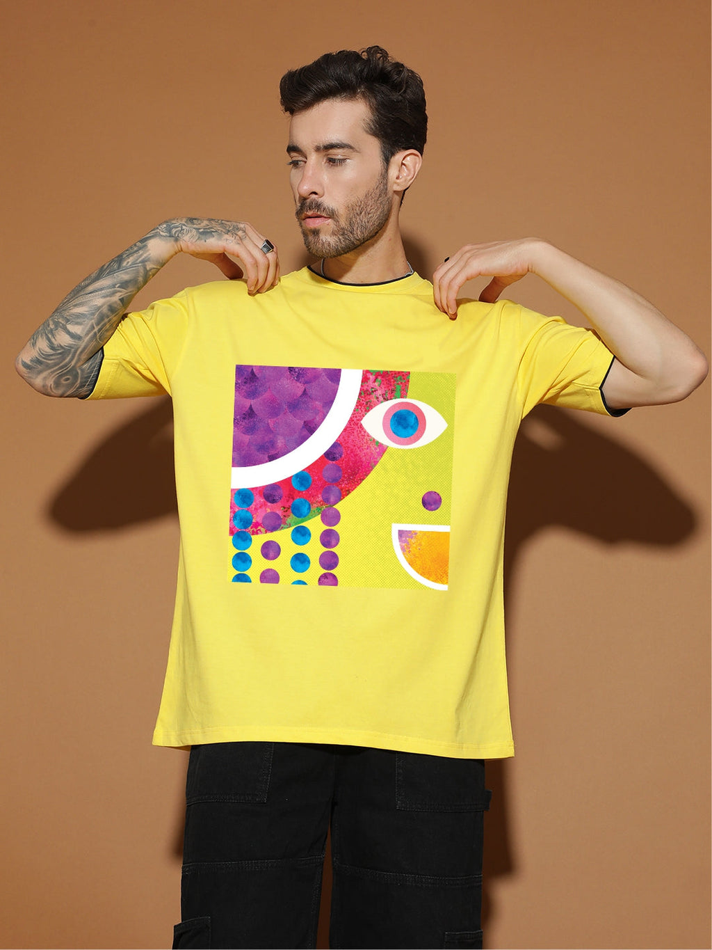 Breezer Tribe Oversized Printed Drop Shoulder T-Shirt