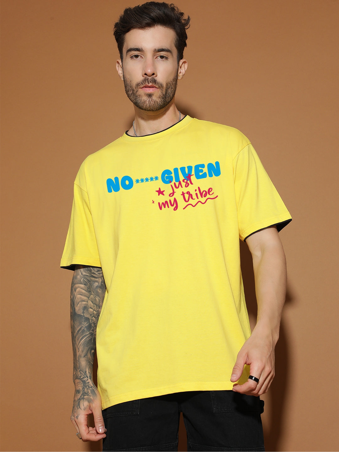Breezer Tribe Oversized Printed Drop Shoulder T-Shirt