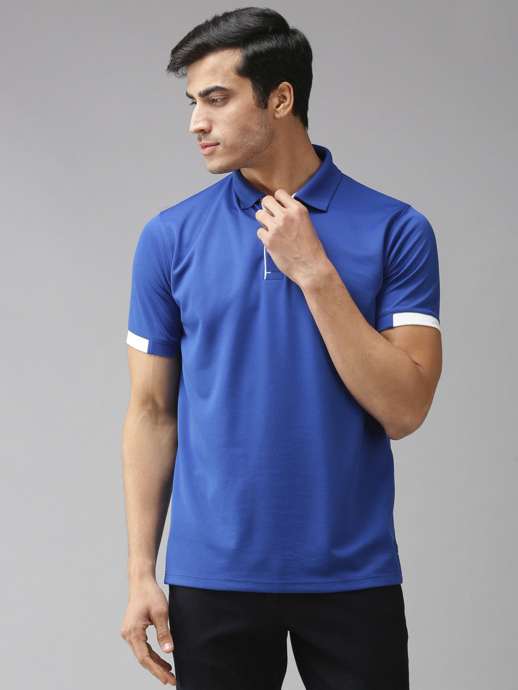 Slim Fit Polo Neck Half Sleeve T-Shirt