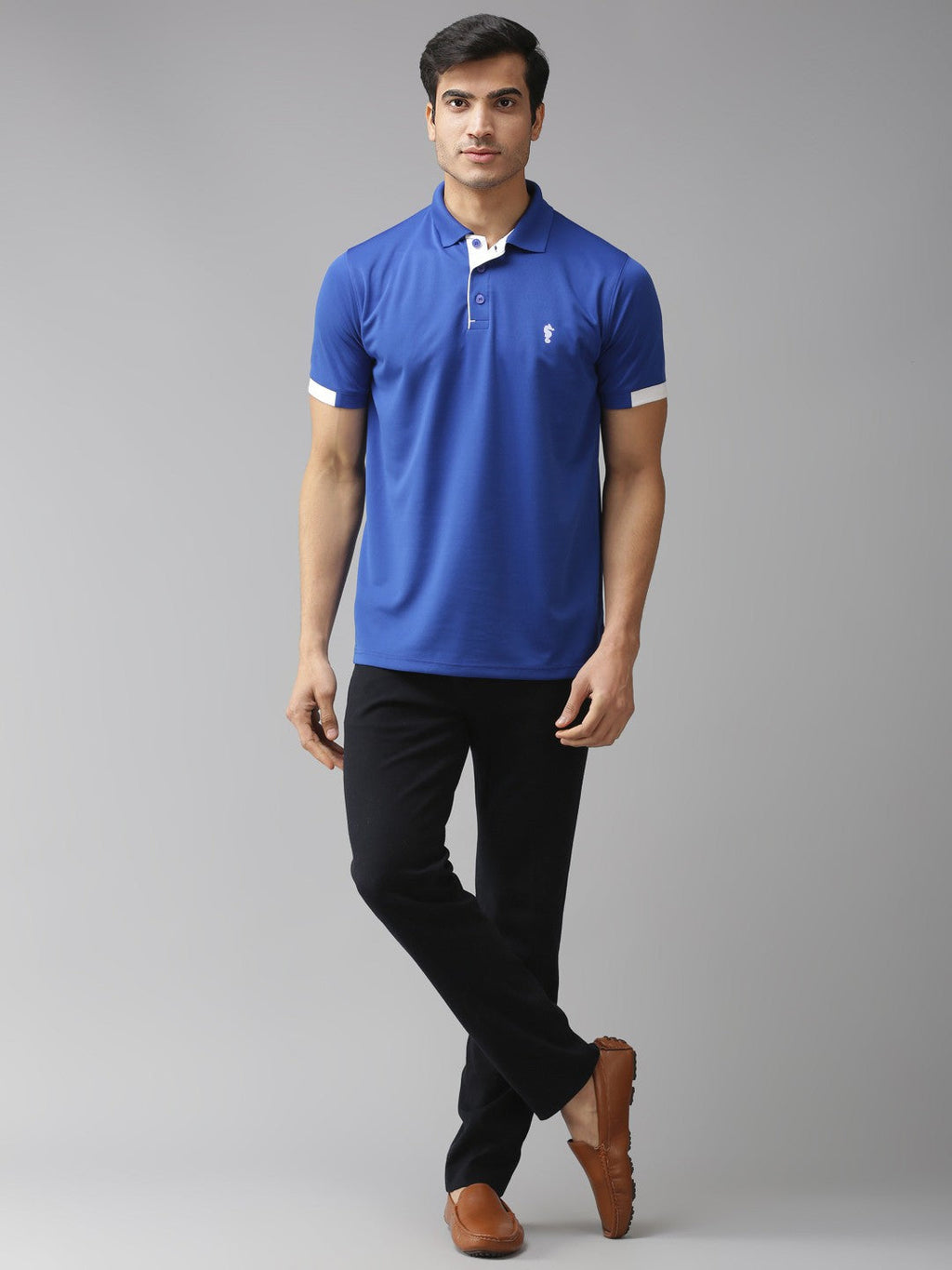 Slim Fit Polo Neck Half Sleeve T-Shirt